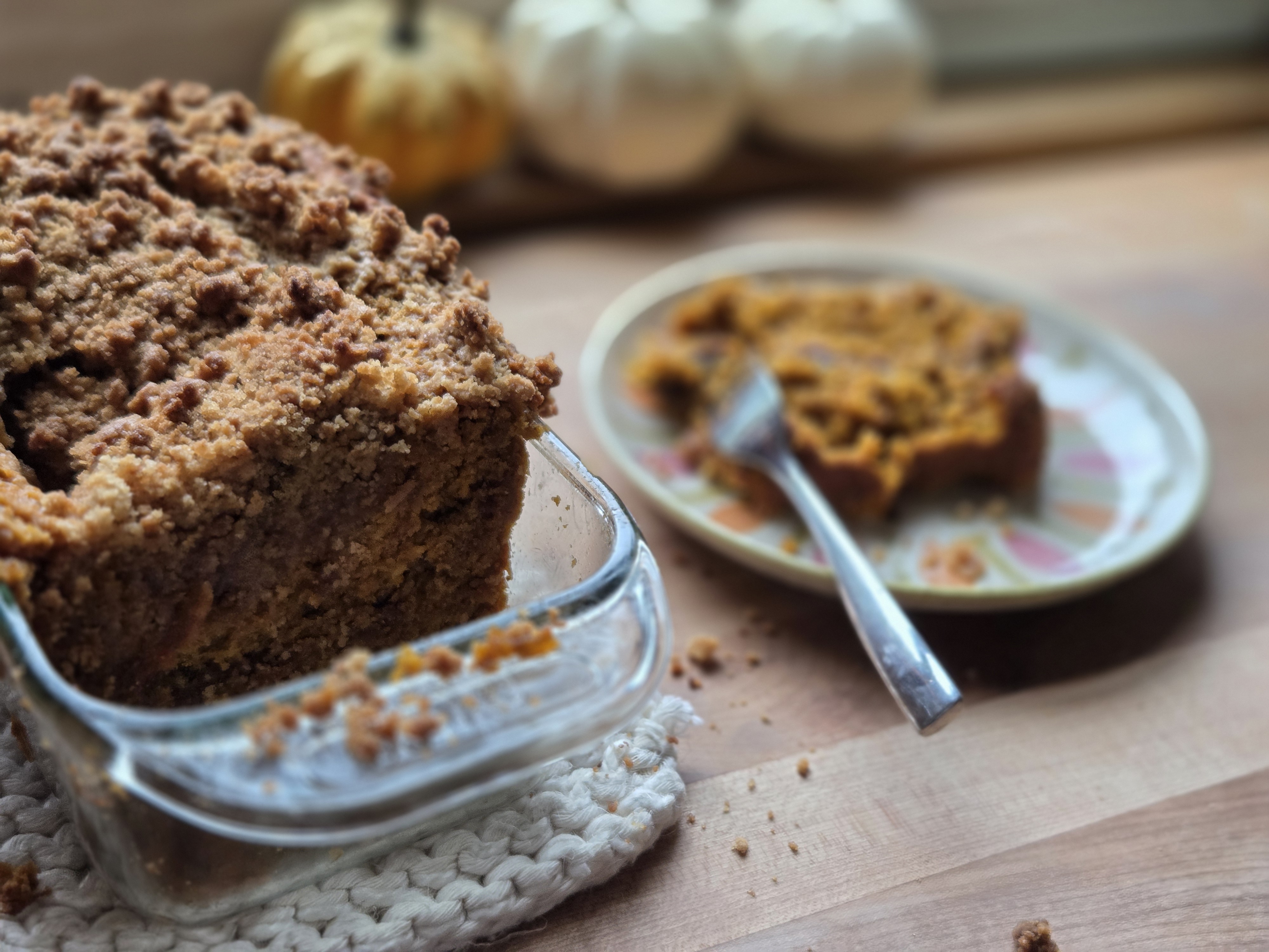 The BEST Sourdough Pumpkin Coffee Cake Loaf