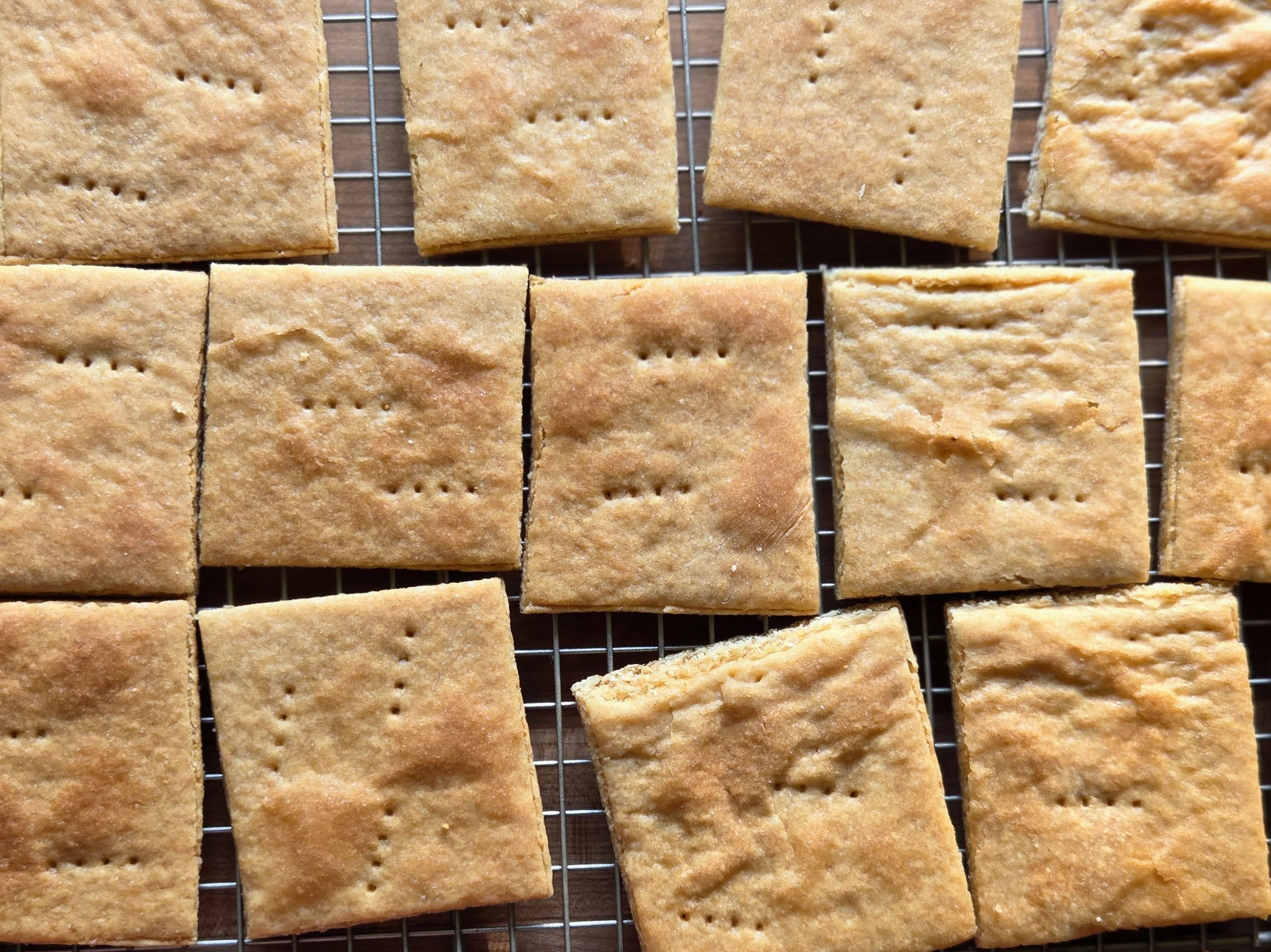 Homemade Sourdough Graham Crackers (2 ways)